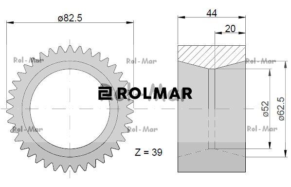 Satelita przedniego napędu 39Z  04428567 Deutz-Fahr 