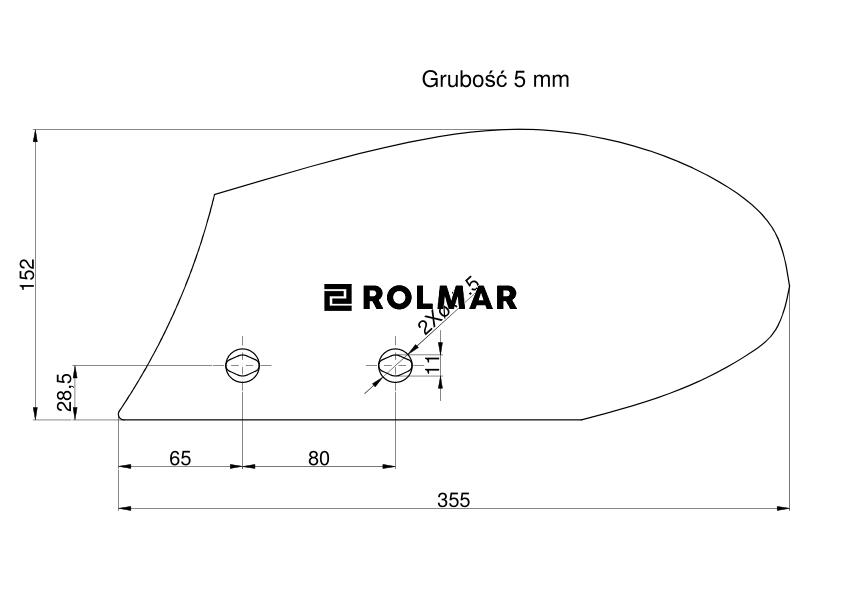 Odkładnia przedpłużka lewa Kverneland Vulcan