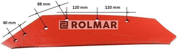 Eurolemiesz lewy 18'' Kverneland Vulcan pasuje śruba M14X34OV1 - 4 szt.