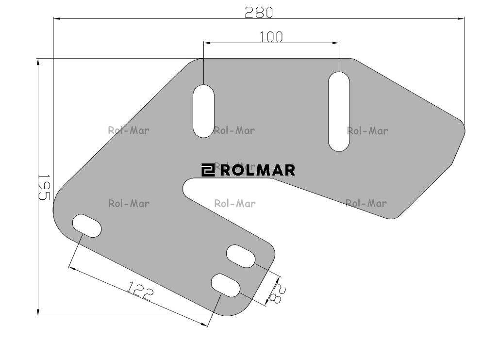 Uchwyt ścinacza lewy Kverneland Vulcan