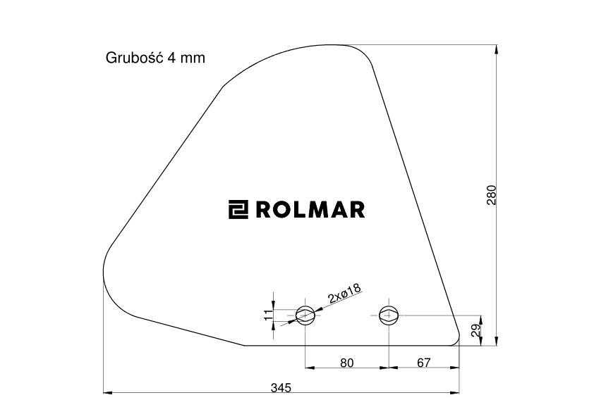 Odkładnia przedpłużka lewa Kverneland Vulcan.