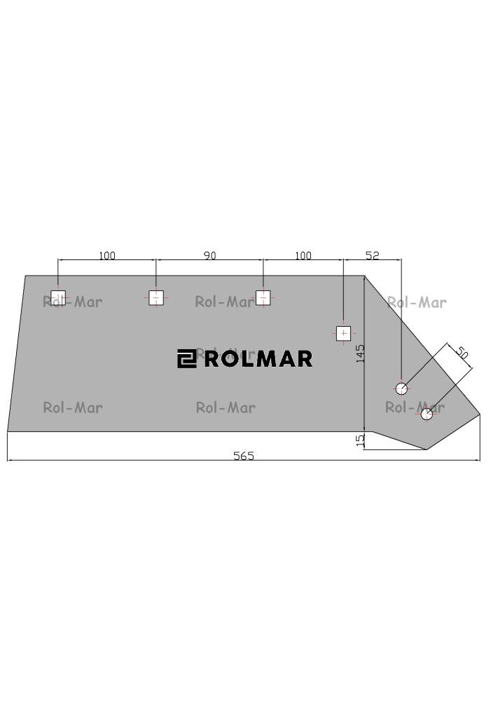 Eurolemiesz lewy 14" Gregoire-Besson Vulcan pasuje śruba M14X35PL - 4 szt.