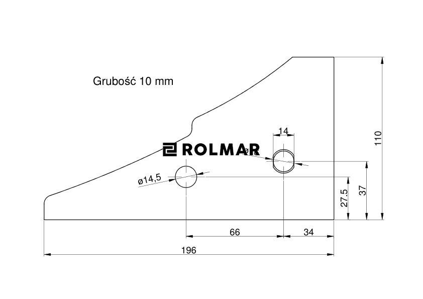 Piętka płozy prawa Kuhn Vulcan