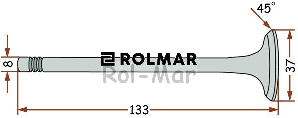 Zawór silnika wydech 2137300, 4153697 Deutz