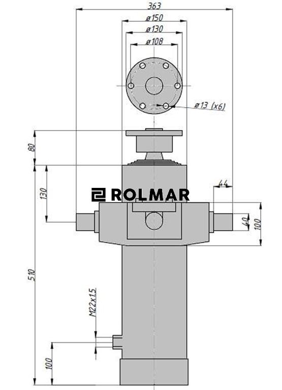 Cylinder przyczepa czteroczłonowy  CTS229/75/4/1600