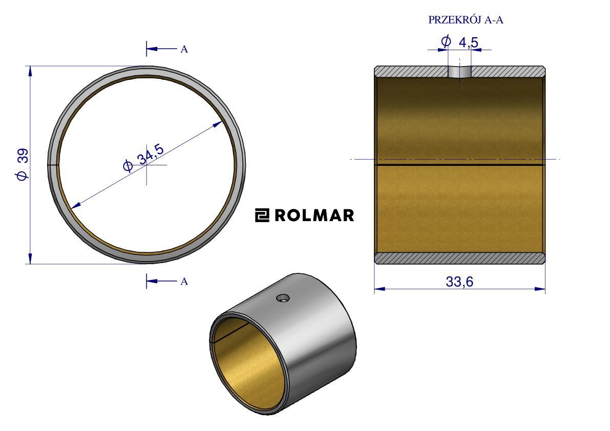 Tuleja korbowodu MF4 Bimetaliczna