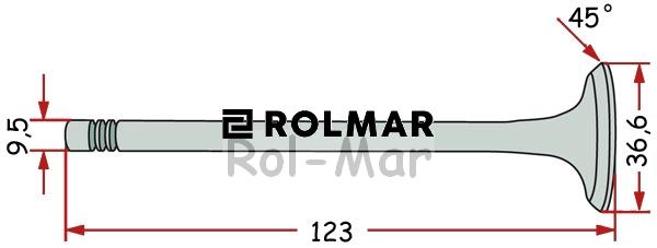 Zawór wydechowy 747552M1, 31431104, 31431109 Massey Ferguson/Perkins