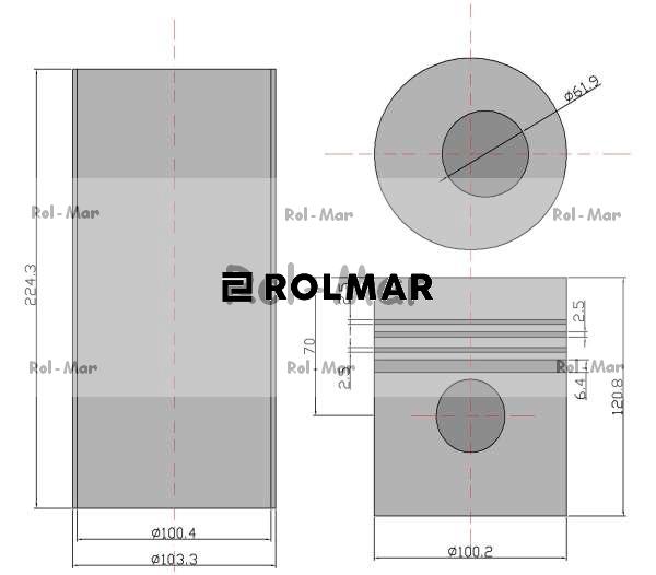 Zestaw naprawczy silnika A4.248 (839079) 742466M1, 747050M91, 747428M91 Massey Ferguson/Perkins