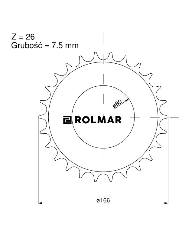 Koło łańcuchowe Z-26 Claas