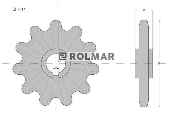 Koło zębate elewatora Z-11, O 35 mm Claas