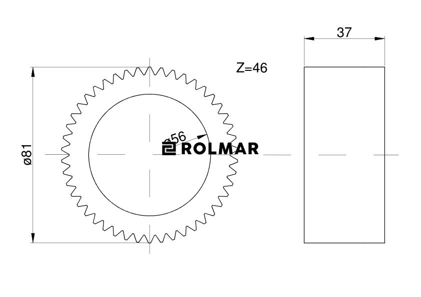 Satelita przedniego napędu Z-46 81325C1 Case