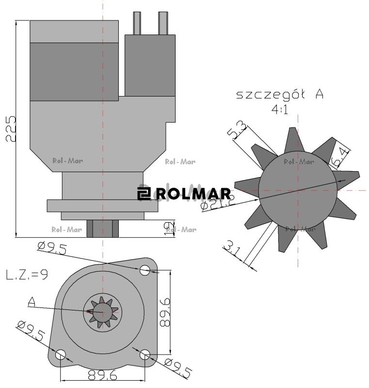 Rozrusznik z reduktorem 135902060010, x830100006 Renault, Fendt, Farmer
