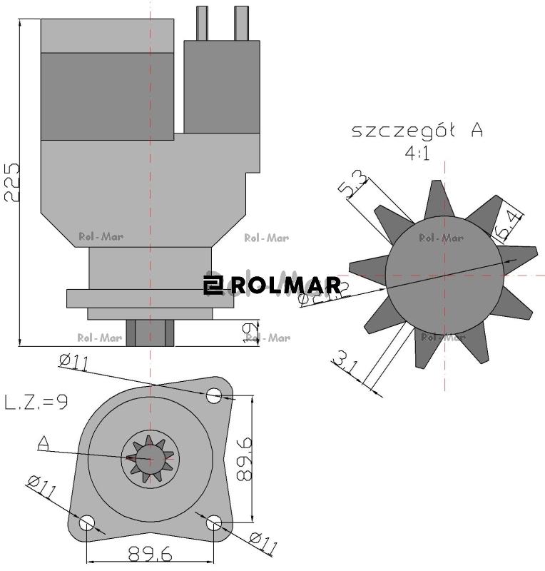 Rozrusznik z reduktorem 1178026, 1178686 Deutz