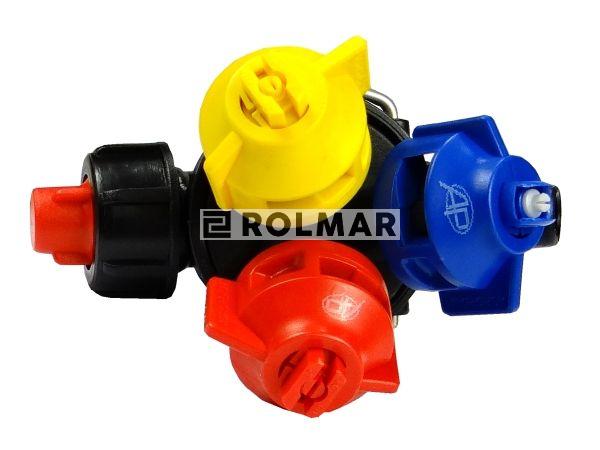 Głowica obrotowa rozpylacz oprawa 08 potrójna przelotowa ze śrubą Opryskiwacz