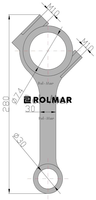 Korbowód silnika st.typ John Deere