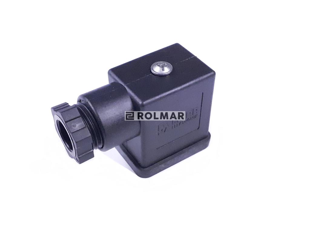 Wtyczka elektryczna wąska 3-pin (2+PE) rozstaw styków 11mm. PG9