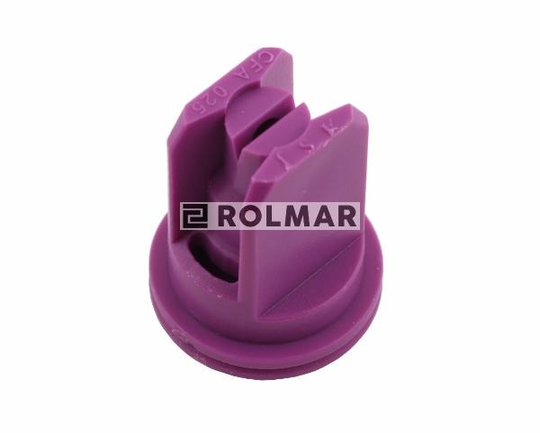 Rozpylacz płaskostrumieniowy antyznoszeniowy fioletowy strumień asymetryczny odchylony 13st Dysza CFAT ASJ ( sprzedawane po 20 )