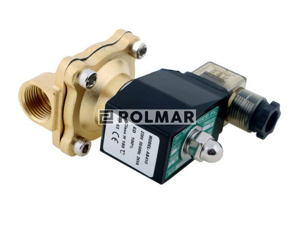 Elektrozawór 2N15 1/2" 230V AC NC (normalnie zamknięty) EPDM komplet z cewką i wtykiem