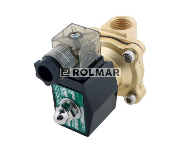 Elektrozawór 2N15 1/2" 230V AC NC (normalnie zamknięty) EPDM komplet z cewką i wtykiem