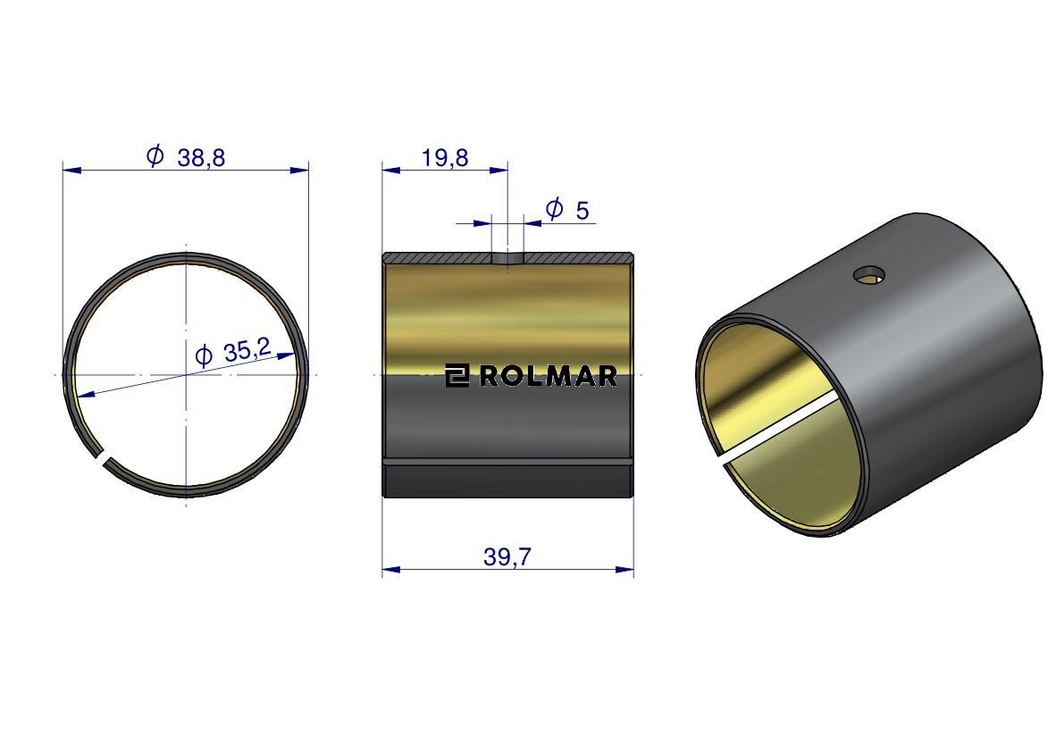 Tulejka korbowodu John Deere 3179D, 4239D, 6359D, 4239T, 6359T