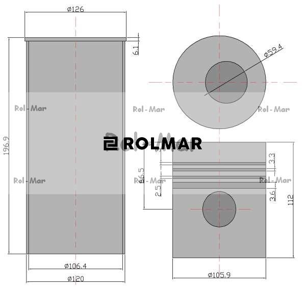 Zestaw naprawczy 106,5mm wolno-ssący RE-24539, RE-18694 John Deere