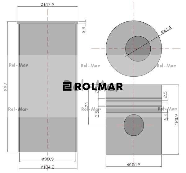 Zestaw naprawczy silnika niehonowany A4.248, 285, 290 (839079) , 590, 690 Massey Ferguson/Perkins