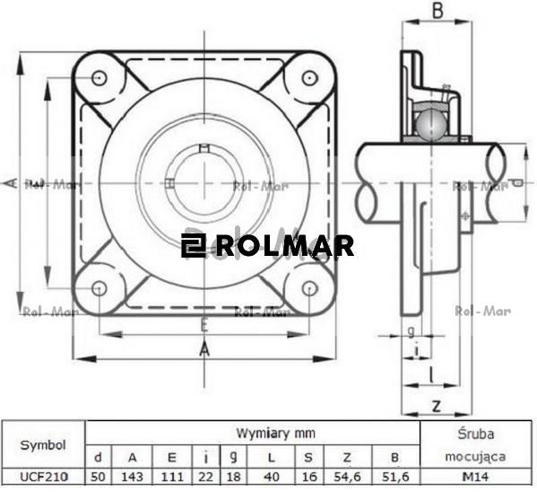 Oprawa łożyskowa UCF210