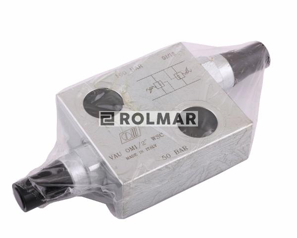 Zawór krzyżowy przelewowy VAUOM 1/2" WSC 50L 160bar (do silników BMP i BMR. do owijarek)