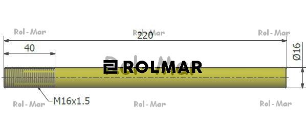Palec ślimaka, wkręcany 16 x 220 mm  Z26570 John Deere