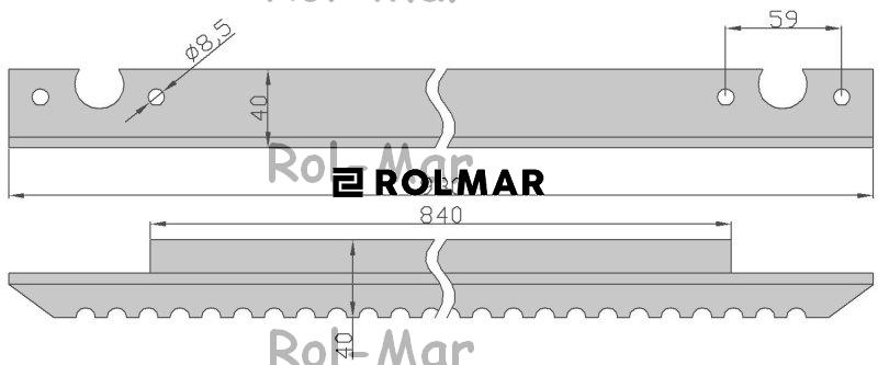 Listwy przenośników pochyłych 980mm Z38440 John Deere