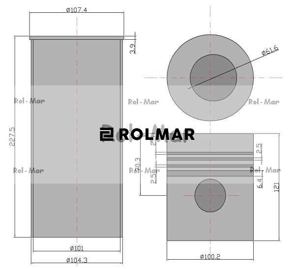 Zestaw naprawczy silnika RM-U5MK0124, 3638885M91, 3638888M91 A4.248 (839079) Massey Ferguson/Perkins