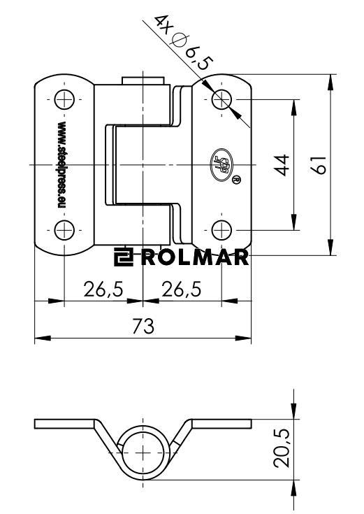 Zawias ZW-02.40 zastosowanie przyczepka SPP