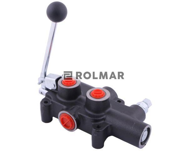 Rozdzielacz hydrauliczny 1-sekcyjny do łuparek 80L (sprężyna i zatrzask z odskokiem)