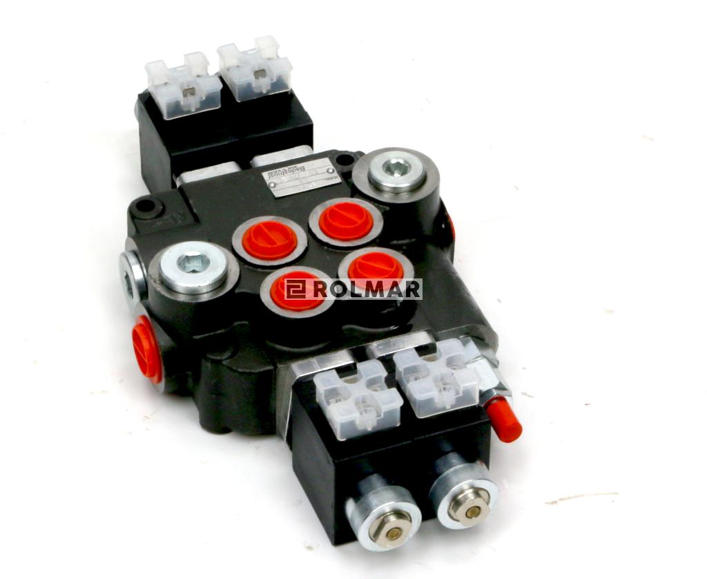 Rozdzielacz hydrauliczny 2-sekcyjny sterowany elektrycznie (12V) 80L