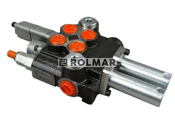 Rozdzielacz hydrauliczny 40L/min 2-sekcyjny z jedną sekcją pływającą na linki (kity)  