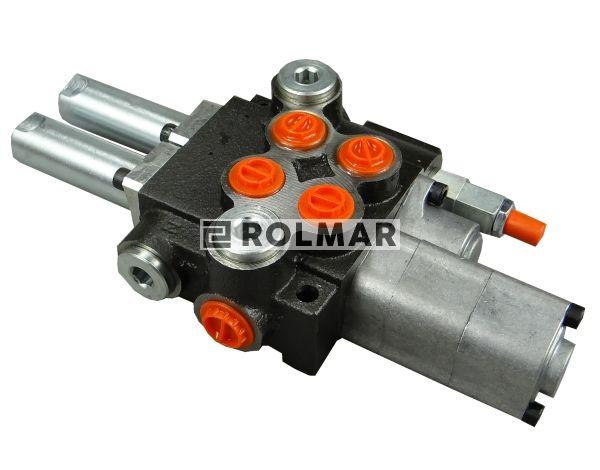 Rozdzielacz hydrauliczny 40L/min 2-sekcyjny z jedną sekcją pływającą na linki (kity)  