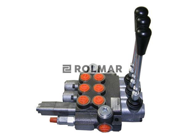 Rozdzielacz hydrauliczny trzysekcyjny 1-sekcja pływająca 40L