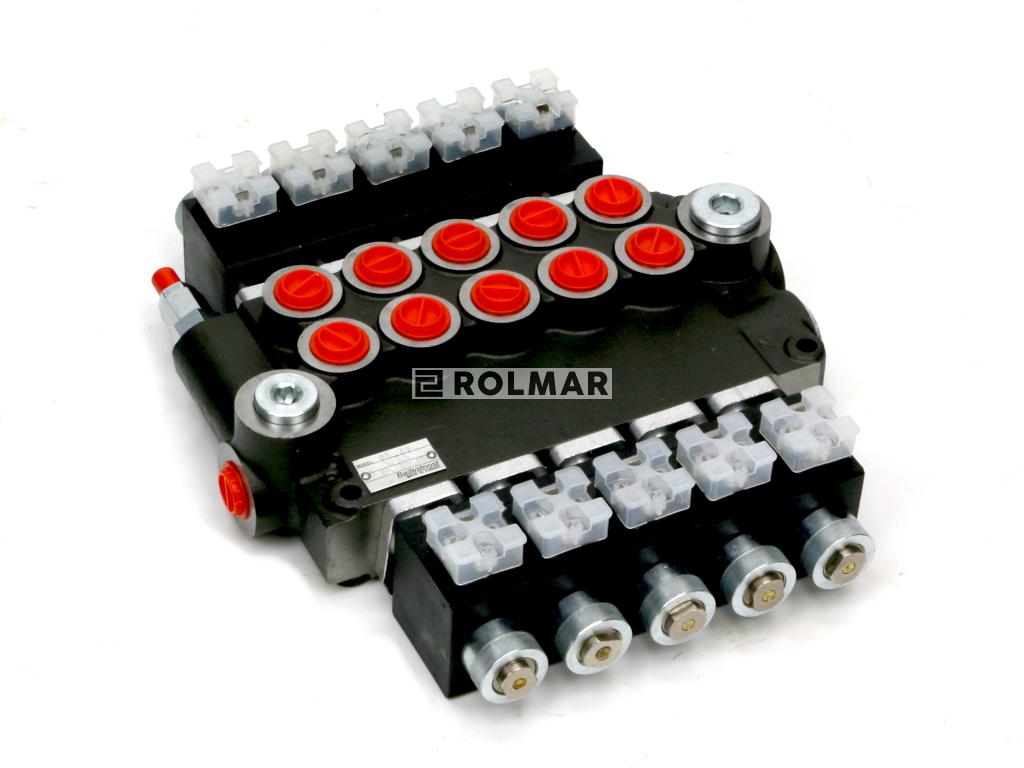 Rozdzielacz hydrauliczny 5-sekcyjny sterowany elektrycznie (12V) 80L