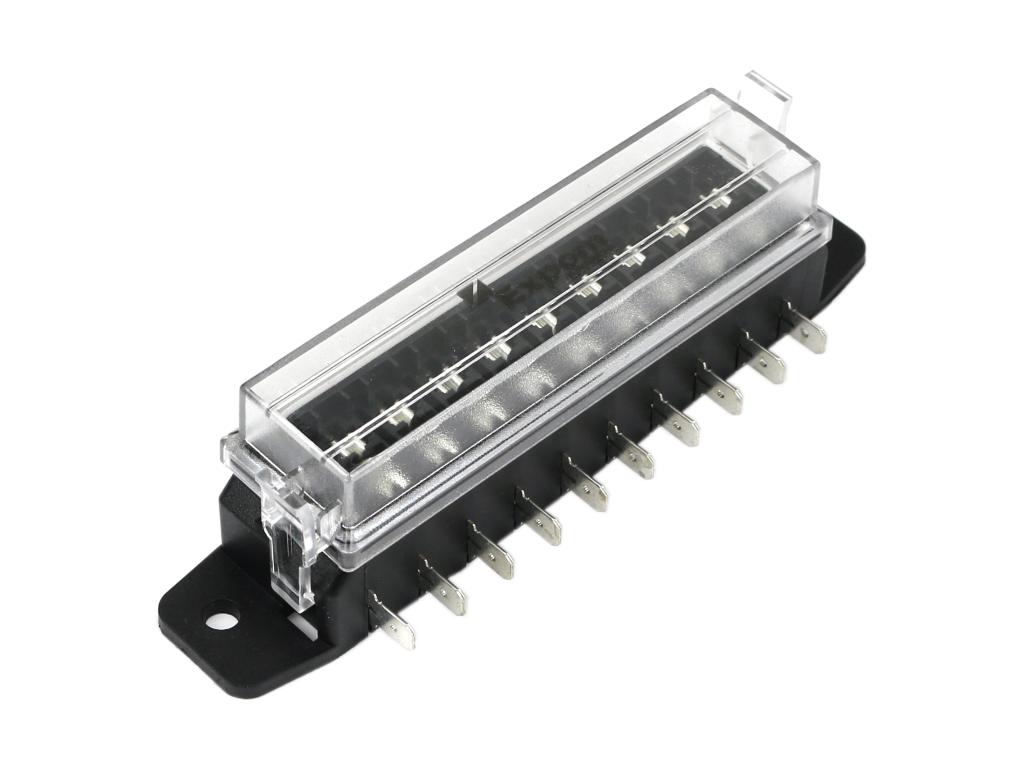 Skrzynka bezpieczników 10-krotna uniwersalna na bezpieczniki płytkowe Expom Kwidzyn eu