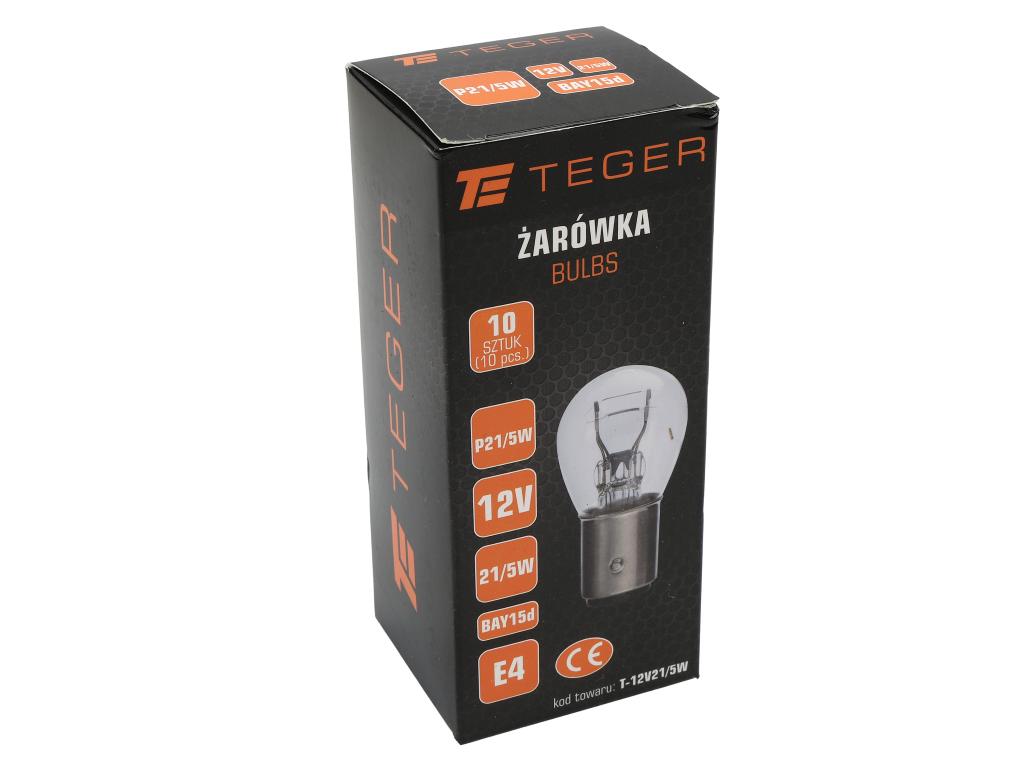 Żarówka 12V 21/5W BAY15d TEGER, (sprzedawane po 10)