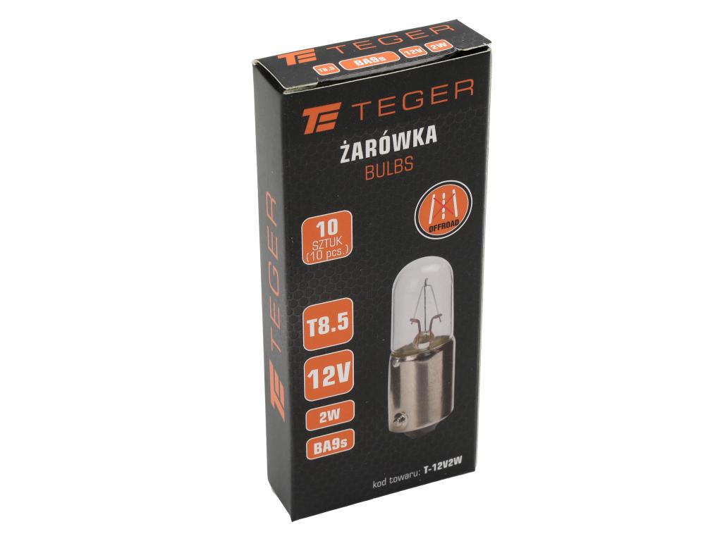 Żarówka 12V 2W BA9s TEGER, (sprzedawane po 10)