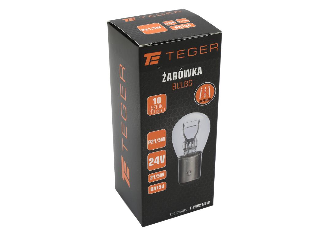Żarówka 24V 21/5W BA15d TEGER, (sprzedawane po 10)