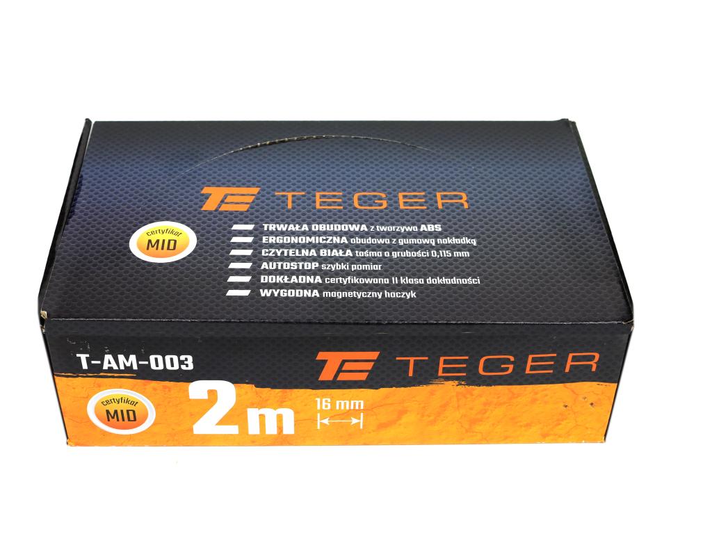 Miara stalowa rozwijana 2m 16mm  TEGER