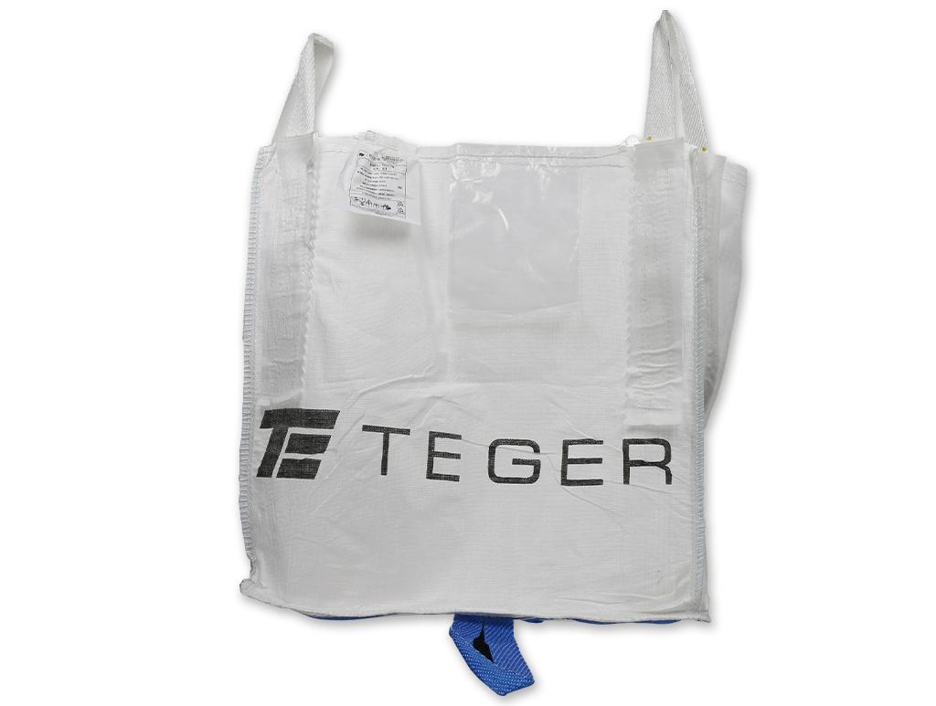 Worek BIG BAG 1500kg wzmocniony. 90 x 90 x 90. 4 uchwyty+ 2 wzmocnione doszyte do dna.  Góra otwarta/ Dół zamknięty /TEGER