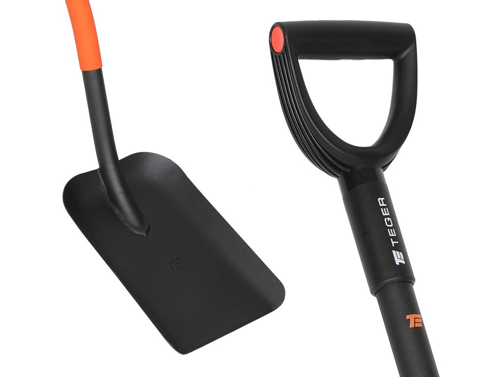 Łopata uniwersalna na metalowym trzonku - szufla, (235/320/1250mm), Teger