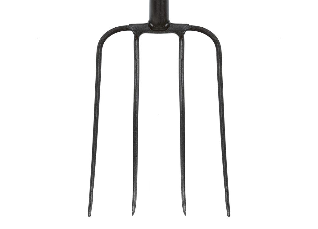 Widły gospodarcze 4-zębne na metalowym trzonku - Standard, (dł. 1250 mm), Teger