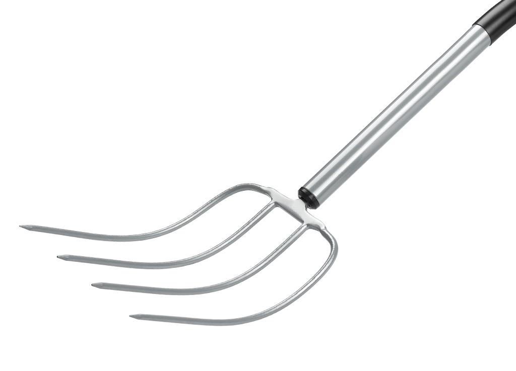 Widły gospodarcze 4-zębne na metalowym trzonku - Extra Long, (dł. 1580 mm) Extreme, Teger