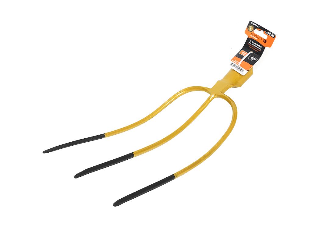 Widły gospodarcze 3-zębne, nieoprawne, kute, Teger