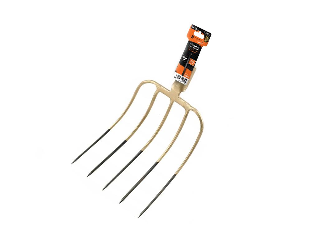 Widły gospodarcze 5-zębne, nieoprawne, kute, Teger