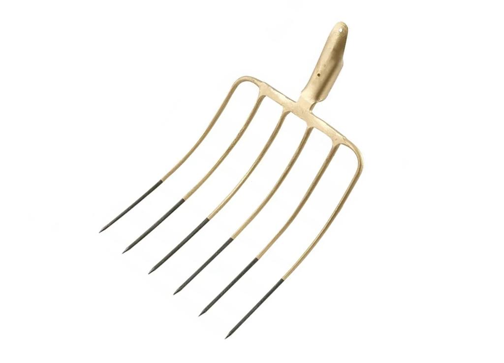 Widły gospodarcze 6-zębne do kiszonki / kukurydzy, nieoprawne, kute, Teger